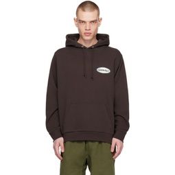 Brown Oval Hoodie 242565M204001