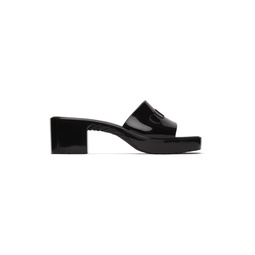 Black Rubber Slide Sandals 221451F125008
