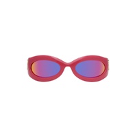 Pink Oval Sunglasses 241451M134032