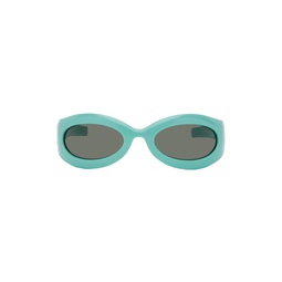 Blue Oval Sunglasses 241451M134031