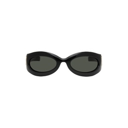 Black Oval Sunglasses 241451M134034