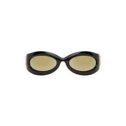 Black Oval Sunglasses 241451M134033