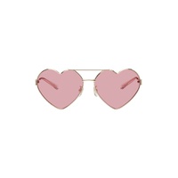 Gold Heart Sunglasses 241451F005035
