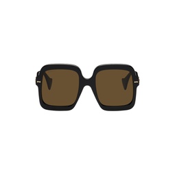 Black Thick Oversize Square Sunglasses 241451F005032
