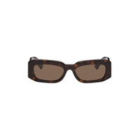 Tortoiseshell Rectangular Sunglasses 241451F005007