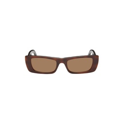 Brown Rectangular Sunglasses 241451F005061