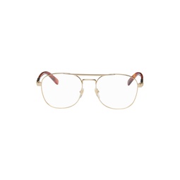 Gold Aviator Glasses 232451F004007