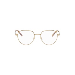 Gold Round Glasses 241451M133014