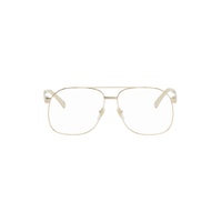 Gold Aviator Glasses 241451M133025