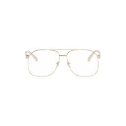 Gold Aviator Glasses 241451M133025