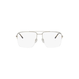 Silver Aviator Glasses 241451M133009