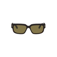 Tortoiseshell Rectangular Sunglasses 231451M134066