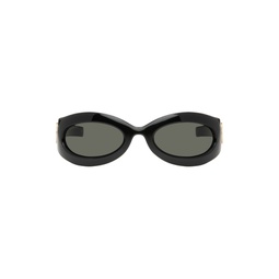 Black Oval Sunglasses 232451M134096