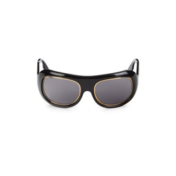 56MM Oversized Oval Sunglasses