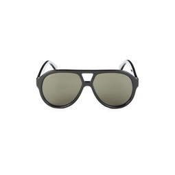 56MM Aviator Sunglasses