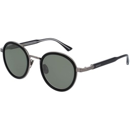 Gucci GG0067S Sunglasses 001 Ruthenium/Black/Green Lens 48 mm