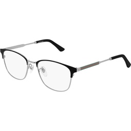 Gucci GG 0609OK 002 Black Ruthenium Metal Square Eyeglasses 52mm