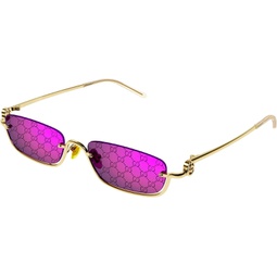 Gucci Womens GG Upside Down Super Narrow Sunglasses