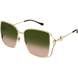 Gucci Womens Oversized Rectangular Sunglasses