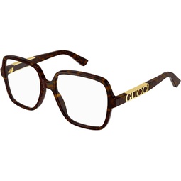 Gucci GG1193O 002 Havana Square Womens Eyeglasses