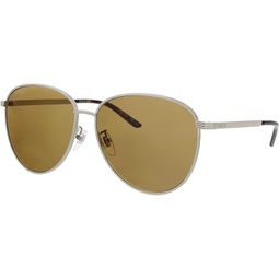 Gucci GG0945SA-003 Silver Teardrop Aviator Sunglasses for mens
