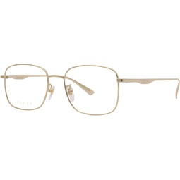 Gucci GG 0869OA 002 Gold Metal Rectangle Eyeglasses 54mm