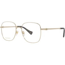 Gucci GG1144O-001 Gold Square Womens Eyeglasses
