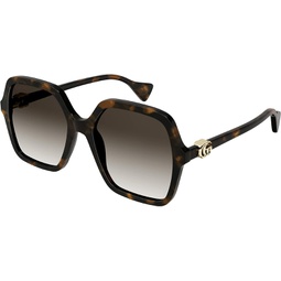Gucci GG1072S Dark Havana/Brown Shaded 56/19/145 women Sunglasses