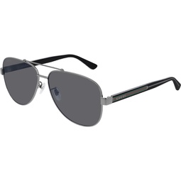 Sunglasses Gucci GG 0528 S- 007 RUTHENIUM/GREY CRYSTAL