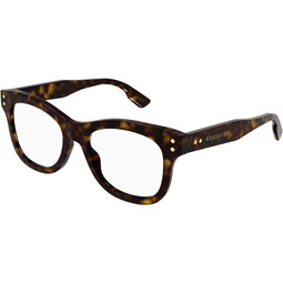 Gucci GG1086O 007 Eyeglasses Womens Havana Full Rim Cat Eye 53mm