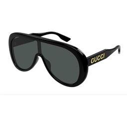 Gucci GG1370S Shield Logo Sunglasses + Bundle with eSHADES Luxury Eyewear Kit