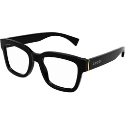 Gucci GG1138O-001 Black Square Unisex Eyeglasses