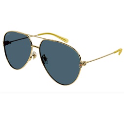 Gucci GG1280S Lightweight Metal Aviator shape Sunglasses + Bundle with eSHADES Luxury Eyewear Kit