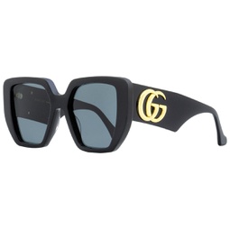 womens geometric sunglasses gg0956s 003 black/gold 54mm