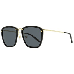 mens square sunglasses gg0673s 001 gold/black 56mm