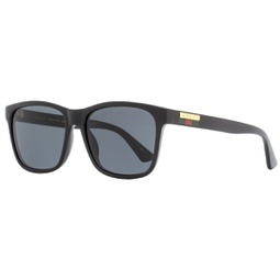 mens rectangular sunglasses gg0746s 001 black 57mm