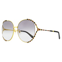 womens oversize sunglasses gg0595s 006 gold/black 64mm