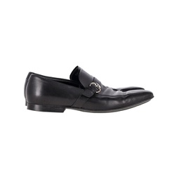 buckled loafers in black leather