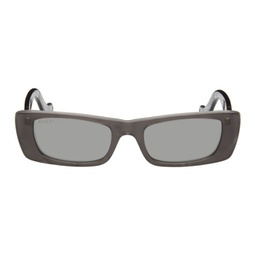 Gray Rectangular Sunglasses 241451M134053
