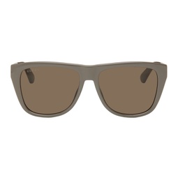 Gray Square Sunglasses 241451M134015