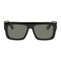 Black Rectangular Sunglasses 241451M134026