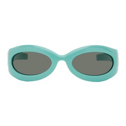 Blue Oval Sunglasses 241451M134031