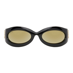 Black Oval Sunglasses 241451M134033