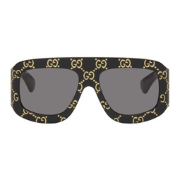 Black Oversized Sunglasses 241451M134049