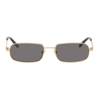 Gold Rectangular Sunglasses 241451M134071