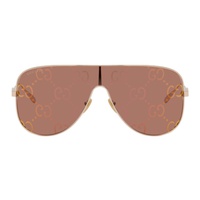 Rose Gold Mask Sunglasses 241451M134067