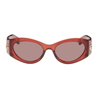 Red Oval Sunglasses 241451M134022