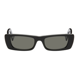 Black Rectangular Sunglasses 232451M134091