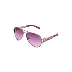 chain-link aviator sunglasses