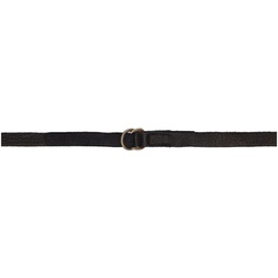 Black Leather Belt 241703M131001